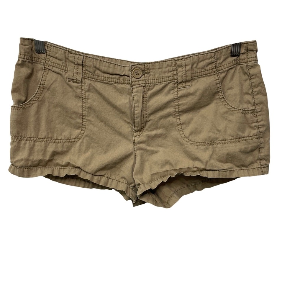 OP Ocean Pacific Vintage Y2K Tan Khaki Cotton Micro Short Dune Sz 13 33 Low Rise
